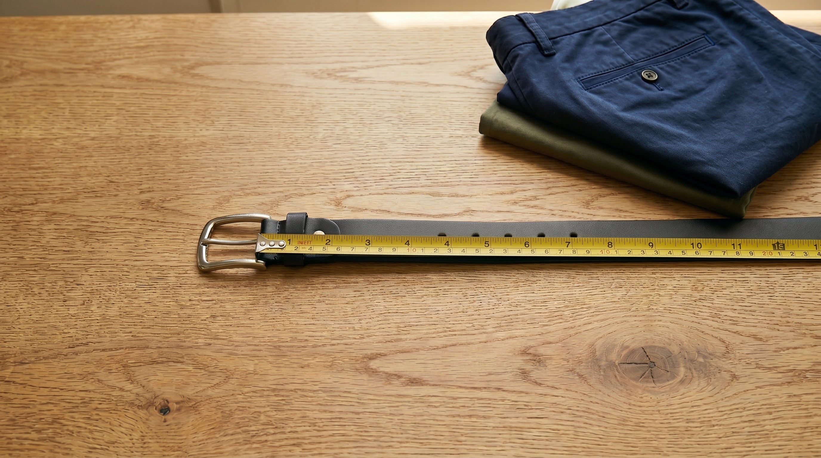 Mesurer la bonne taille de ceinture homme avec un mètre ruban