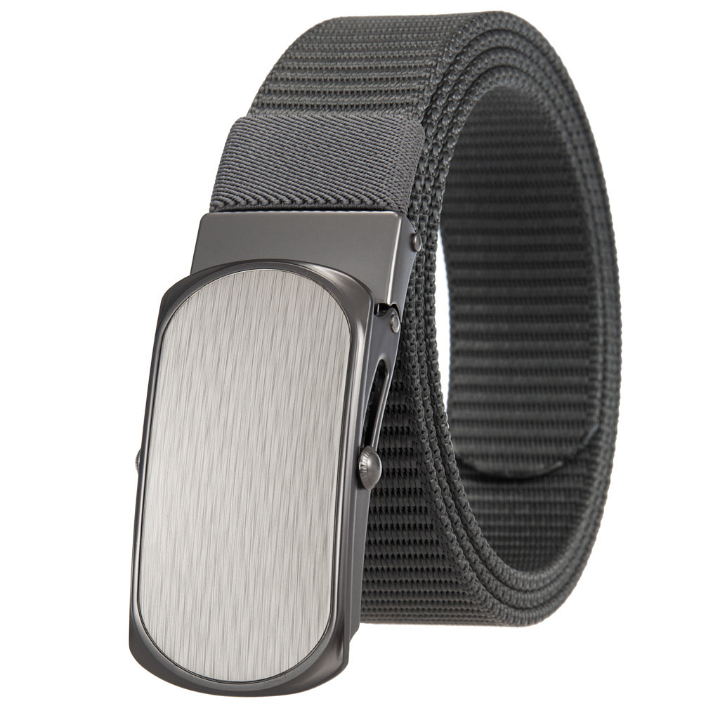 Ceinture homme Zola 2 grise foncée avec boucle automatique rectangulaire en alliage gris brossé.