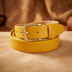 Ceinture Femme Jaune - Jaune | Rue Du Cuir