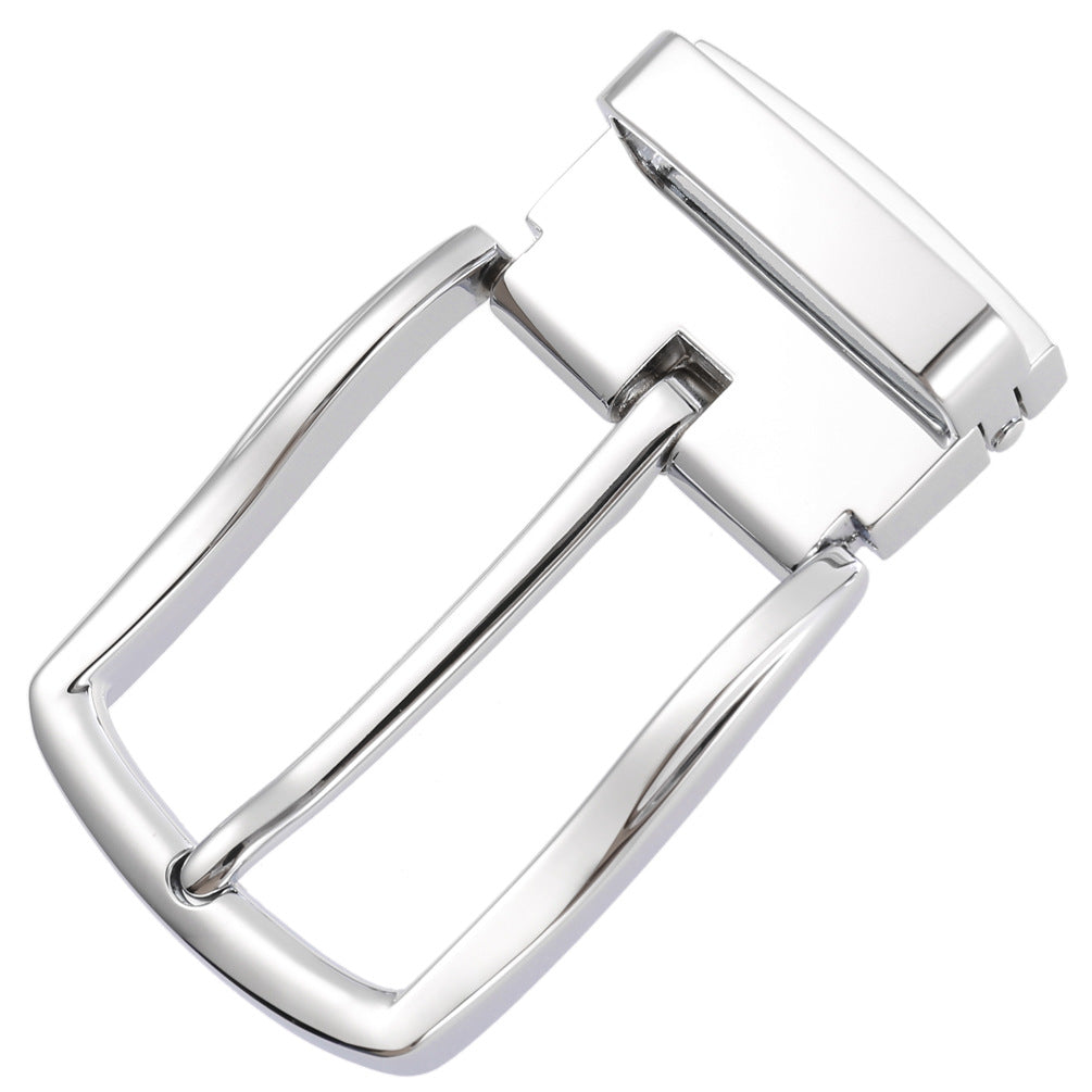 Boucle de ceinture masculine Carter en alliage de zinc chromé poli, largeur 3.5 cm