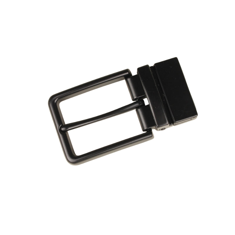 Boucle de ceinture homme Gabriel 2 rectangulaire en alliage noir avec système rotatif sans perçage.