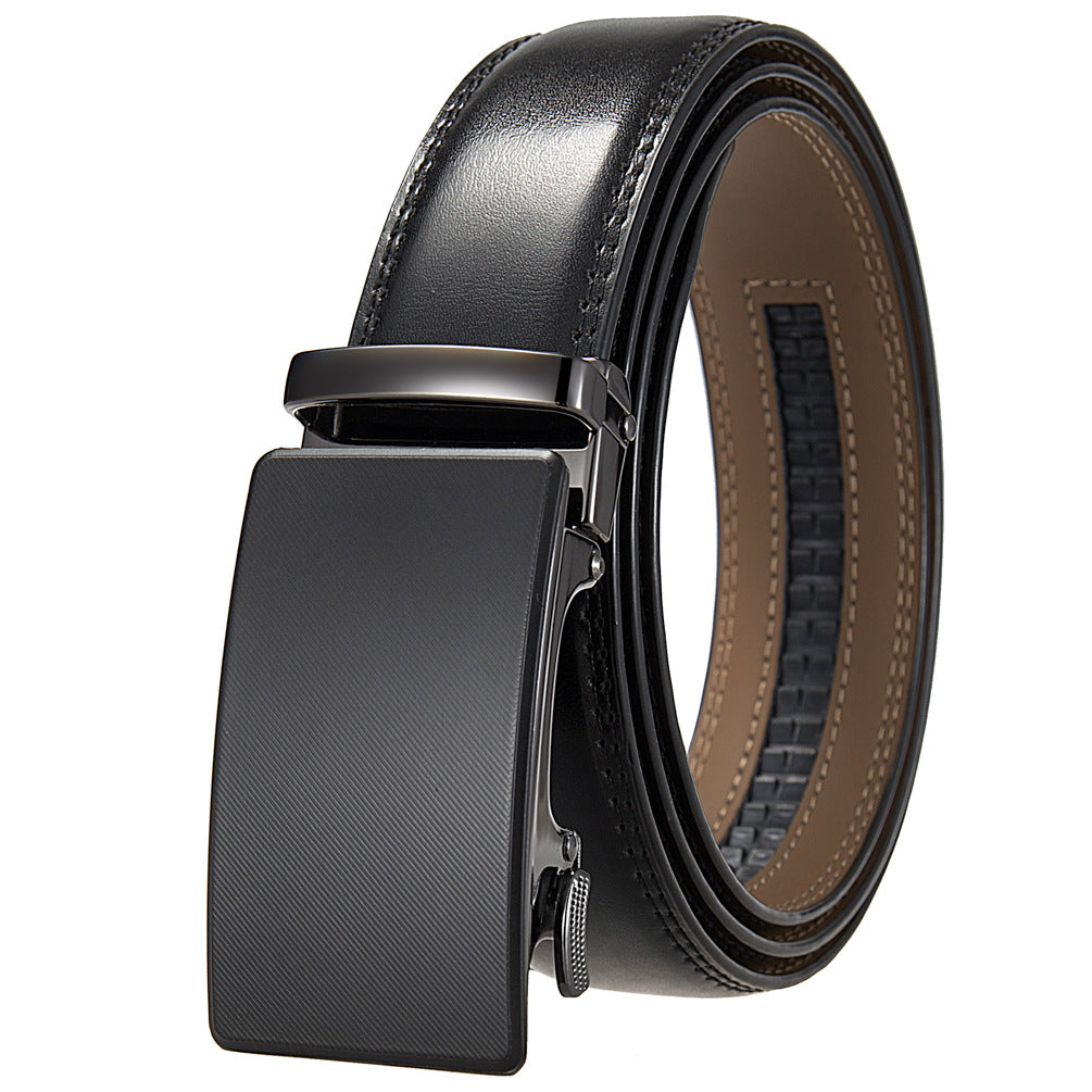 Ceinture homme Nino Lux 95 noire avec boucle automatique rectangulaire texturée