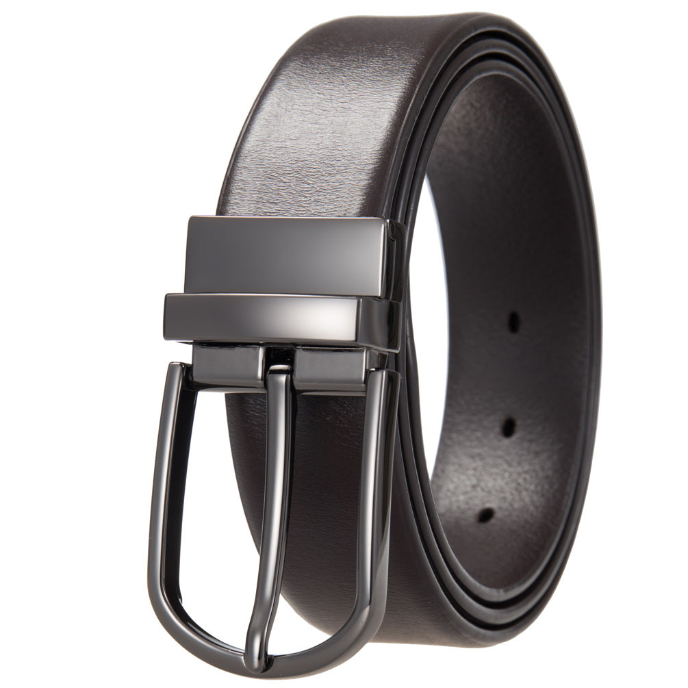Ceinture homme Olivier en simili cuir marron avec boucle ardillon métallique GUN