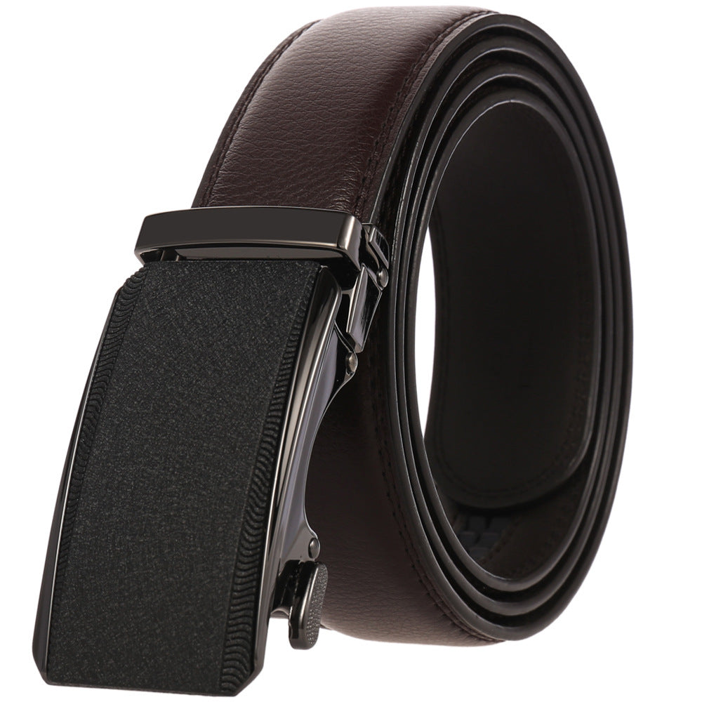 Ceinture homme Pigalle marron avec boucle automatique mate texturée